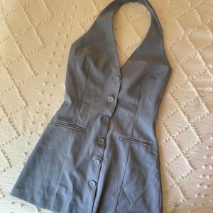 Princess Polly Gray Sheath Halter Dress